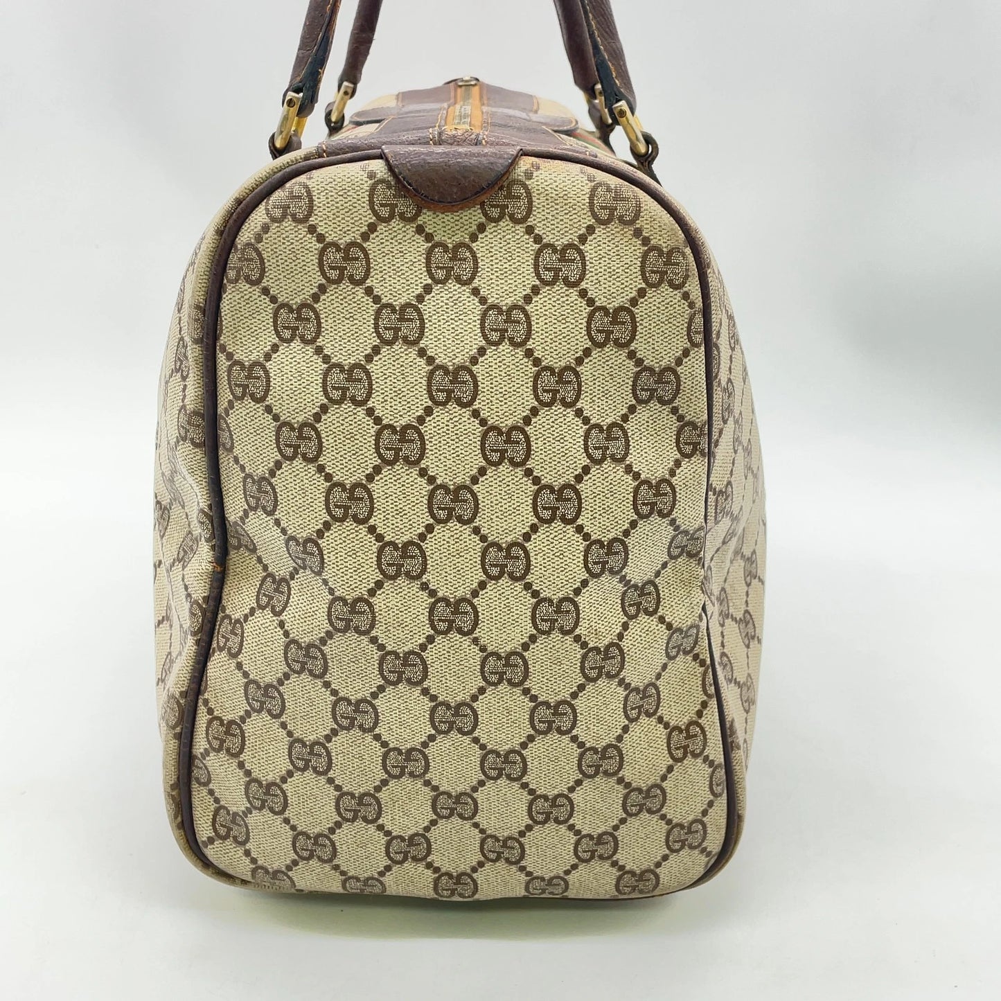 Original/Auth Gucci - Boston Bag 40 - Klassisch - GG Canvas Supreme Sherry Line
