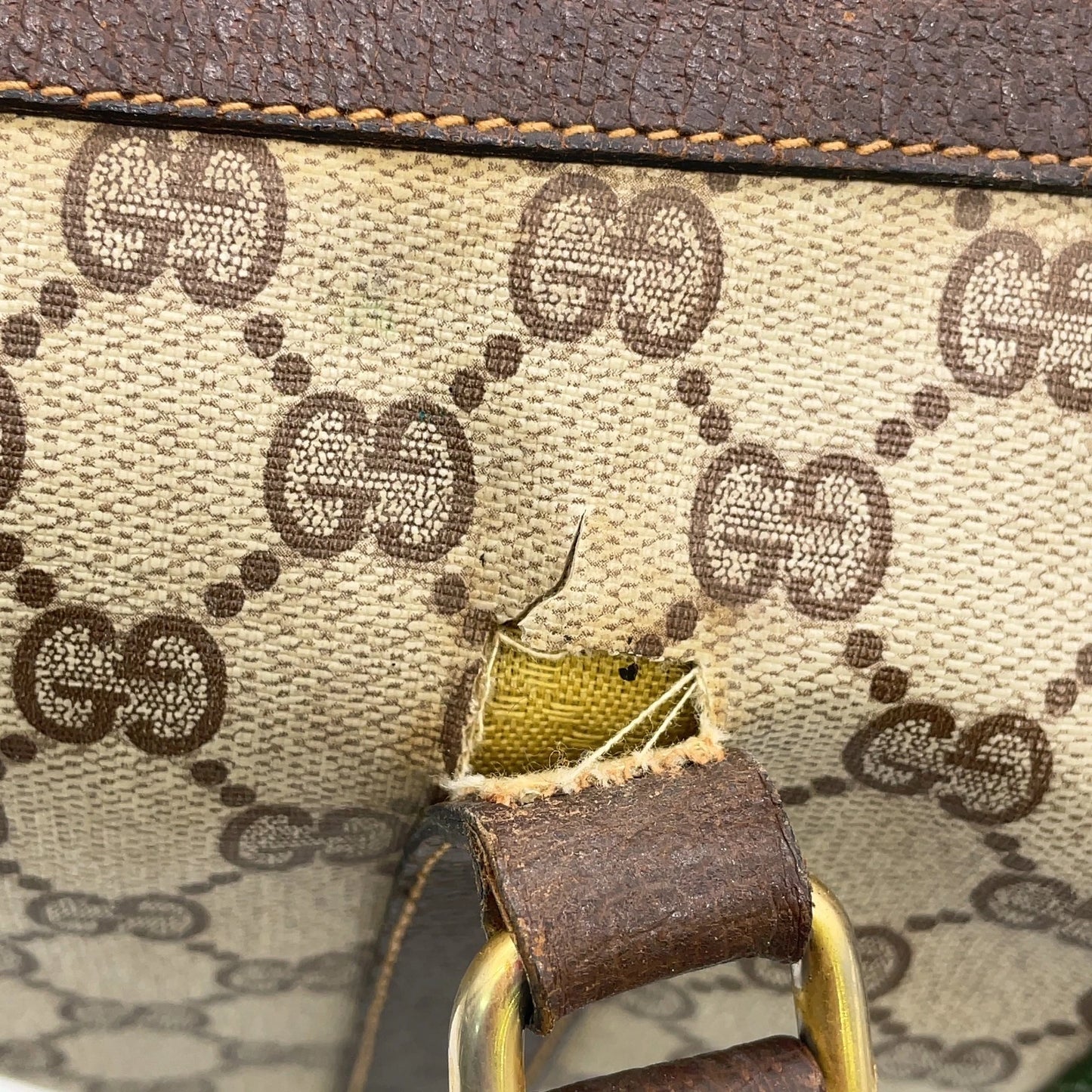 Original/Auth Gucci - Boston Bag 40 - Klassisch - GG Canvas Supreme Sherry Line