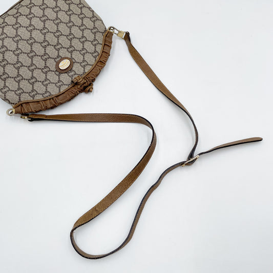 Original/Auth Gucci - Vintage Crossbody - GG Plus Canvas mit Leder