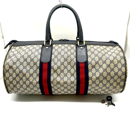 Original/Auth Gucci - Boston Bag 50 - Klassisch - GG Canvas Supreme Sherry Line