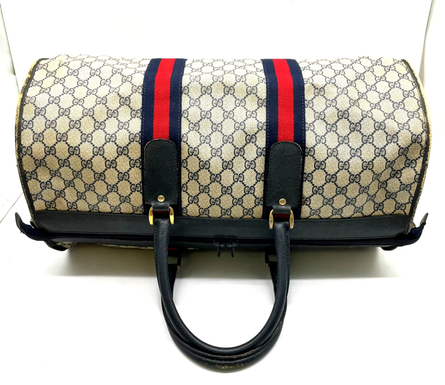 Original/Auth Gucci - Boston Bag 50 - Klassisch - GG Canvas Supreme Sherry Line