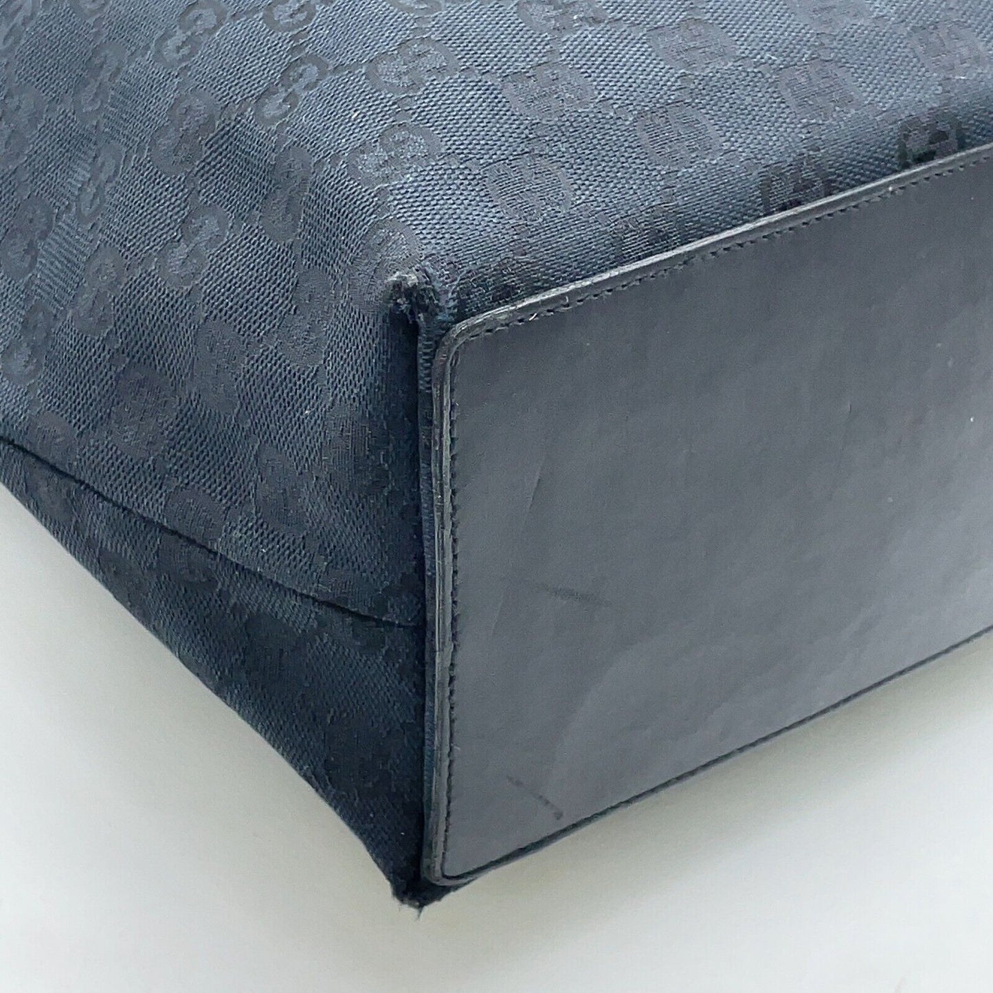 Original/Auth Gucci - Tote Bag Handtasche - Klassisch - GG Canvas mit Leder - Blau