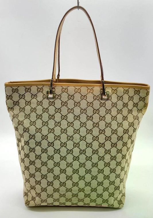 Original/Auth Gucci - Tote Bag Handtasche - Klassisch - GG Canvas Beige