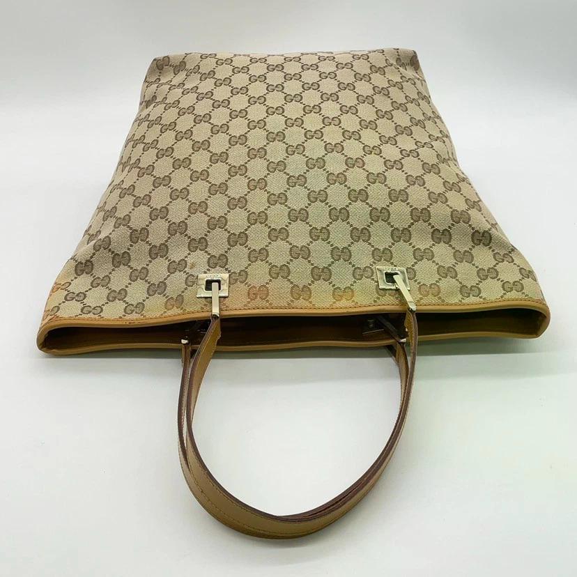 Original/Auth Gucci - Tote Bag Handtasche - Klassisch - GG Canvas Beige