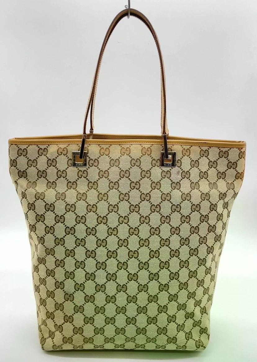 Original/Auth Gucci - Tote Bag Handtasche - Klassisch - GG Canvas Beige