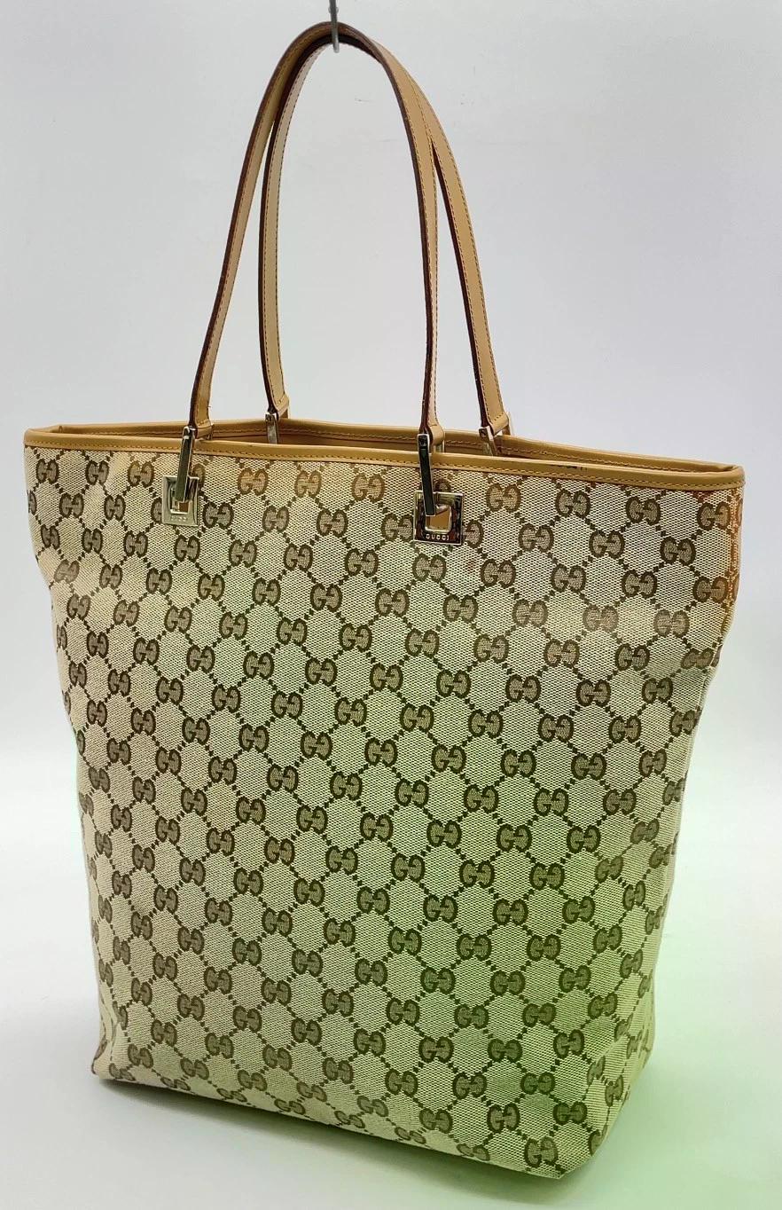 Original/Auth Gucci - Tote Bag Handtasche - Klassisch - GG Canvas Beige