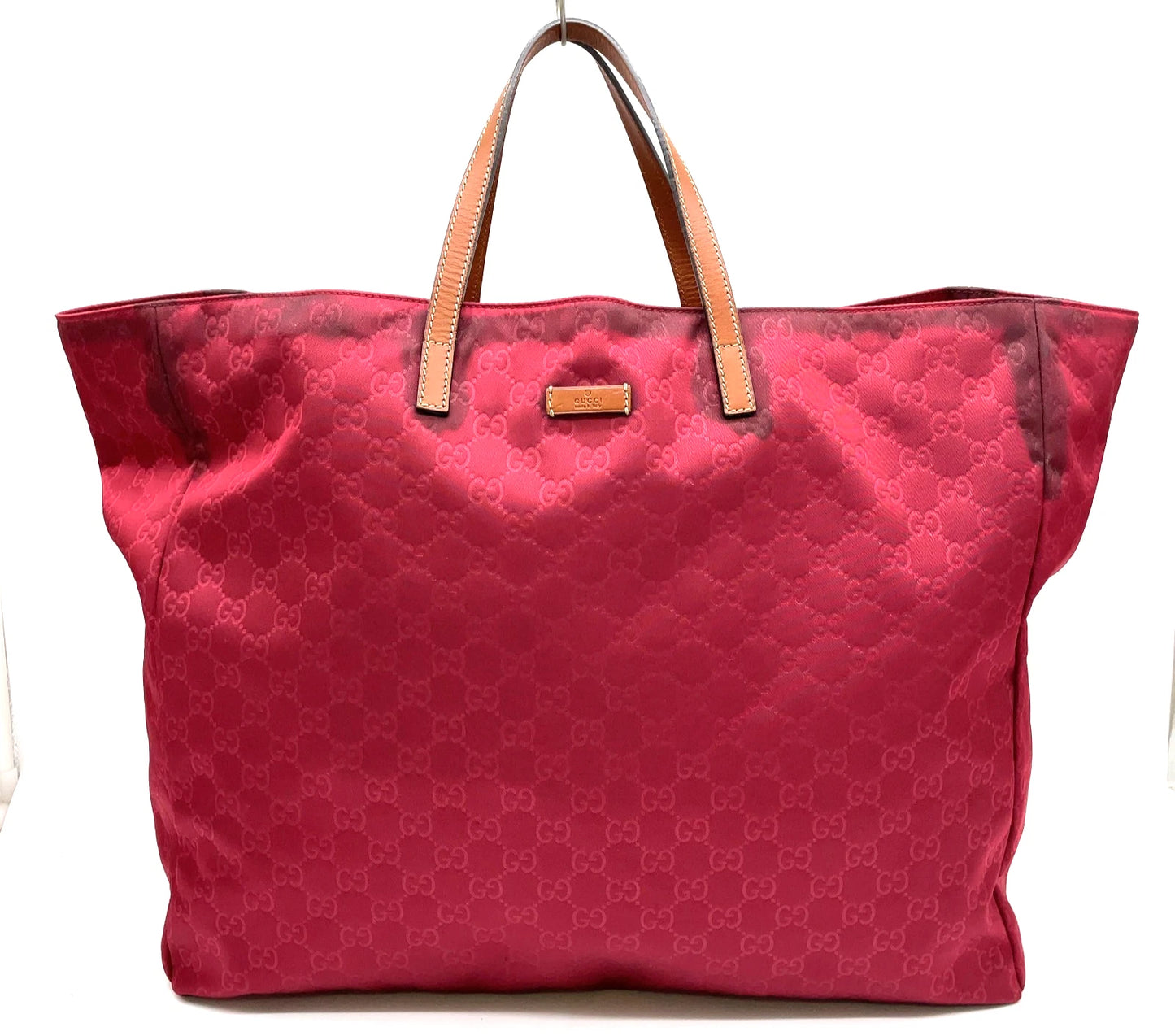 Original/Auth Gucci - Tote Bag Maxi - Klassisch - GG Canvas Rot mit Leder