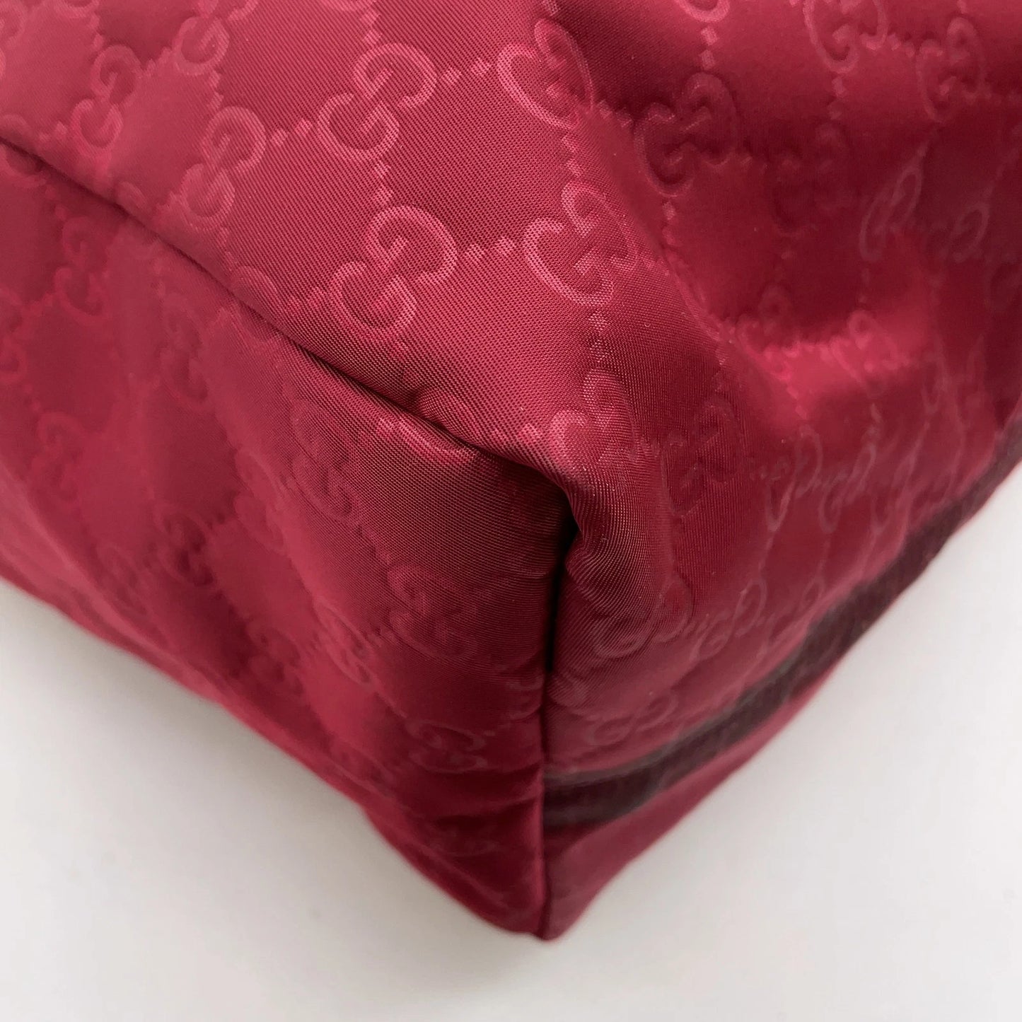 Original/Auth Gucci - Tote Bag Maxi - Klassisch - GG Canvas Rot mit Leder