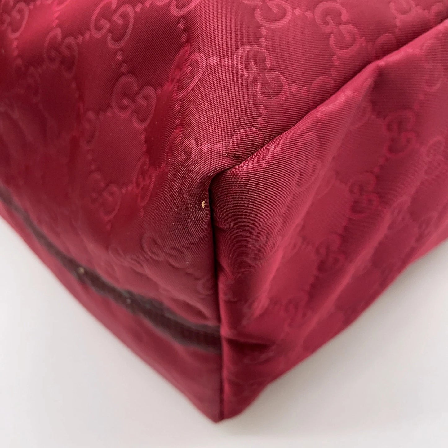 Original/Auth Gucci - Tote Bag Maxi - Klassisch - GG Canvas Rot mit Leder