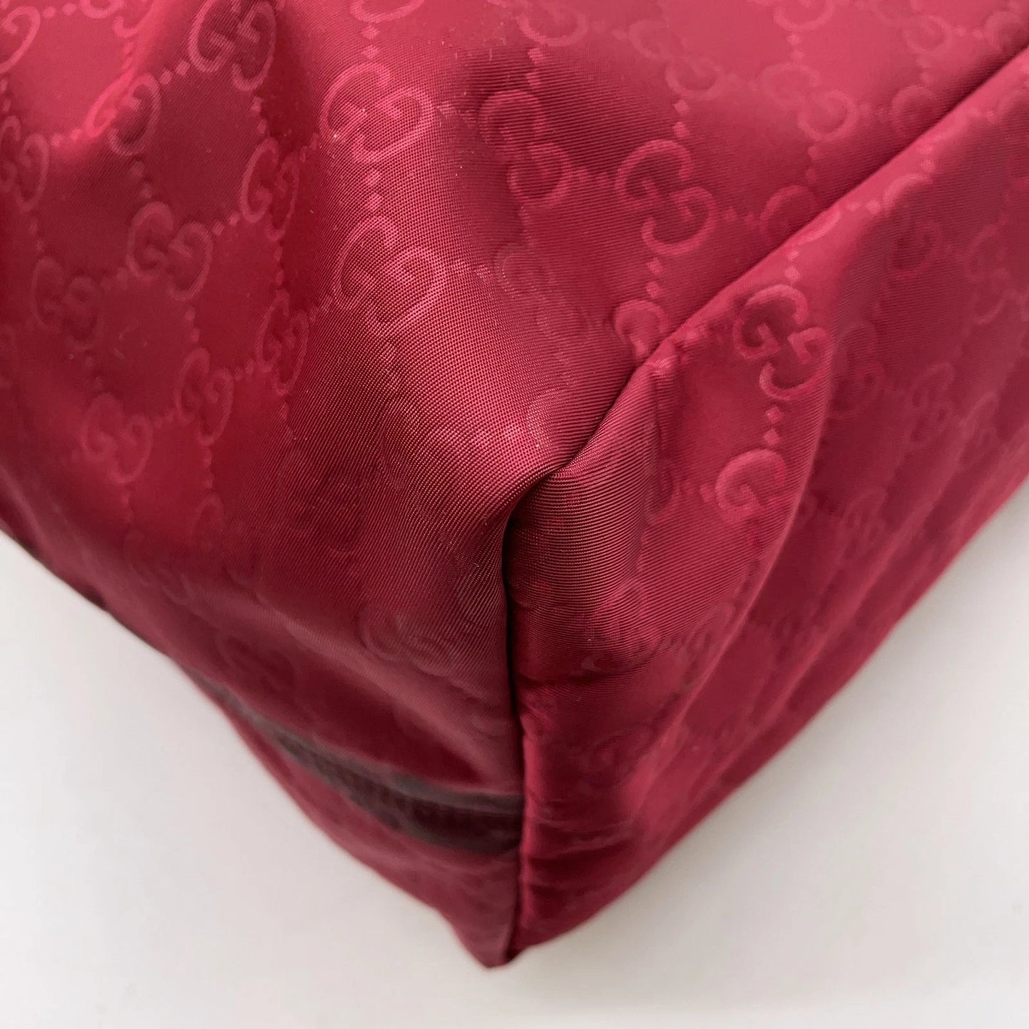 Original/Auth Gucci - Tote Bag Maxi - Klassisch - GG Canvas Rot mit Leder