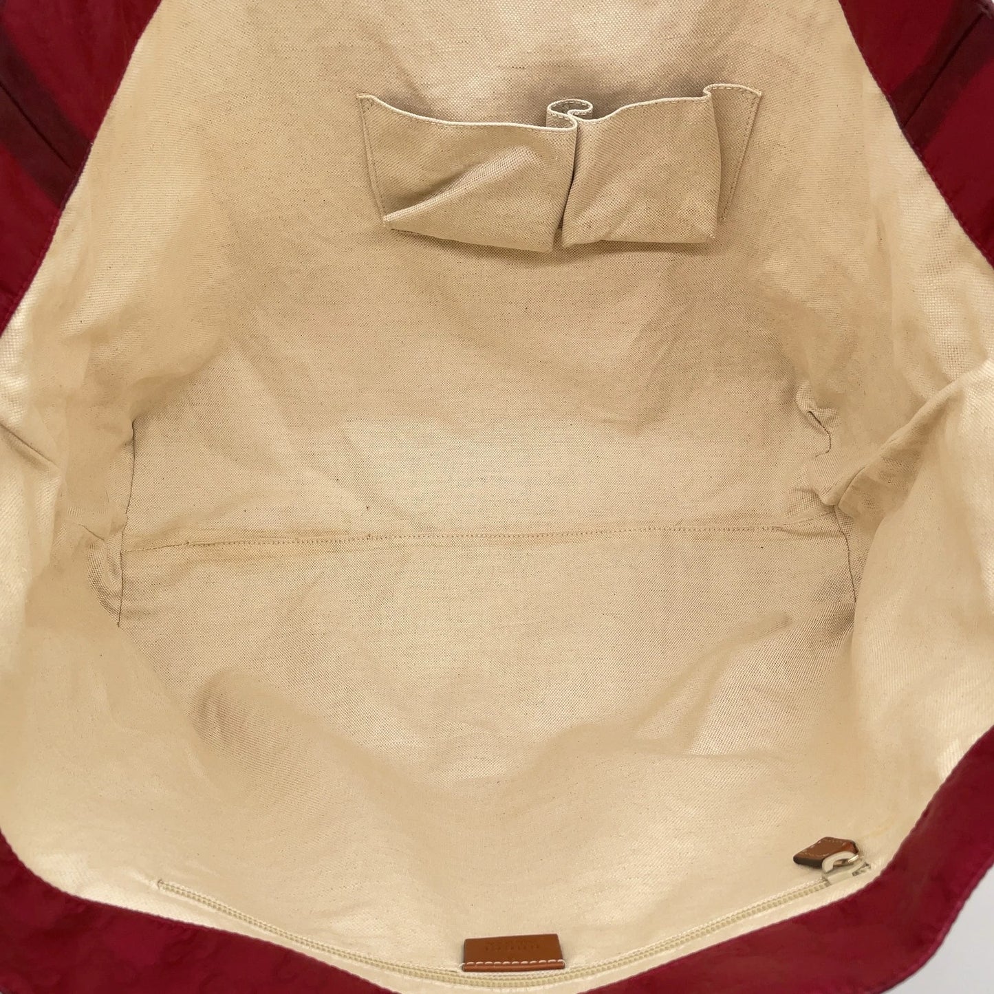 Original/Auth Gucci - Tote Bag Maxi - Klassisch - GG Canvas Rot mit Leder