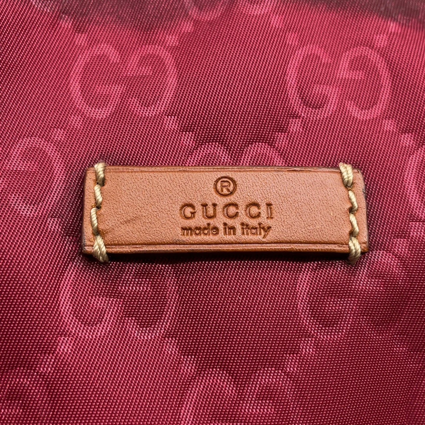 Original/Auth Gucci - Tote Bag Maxi - Klassisch - GG Canvas Rot mit Leder