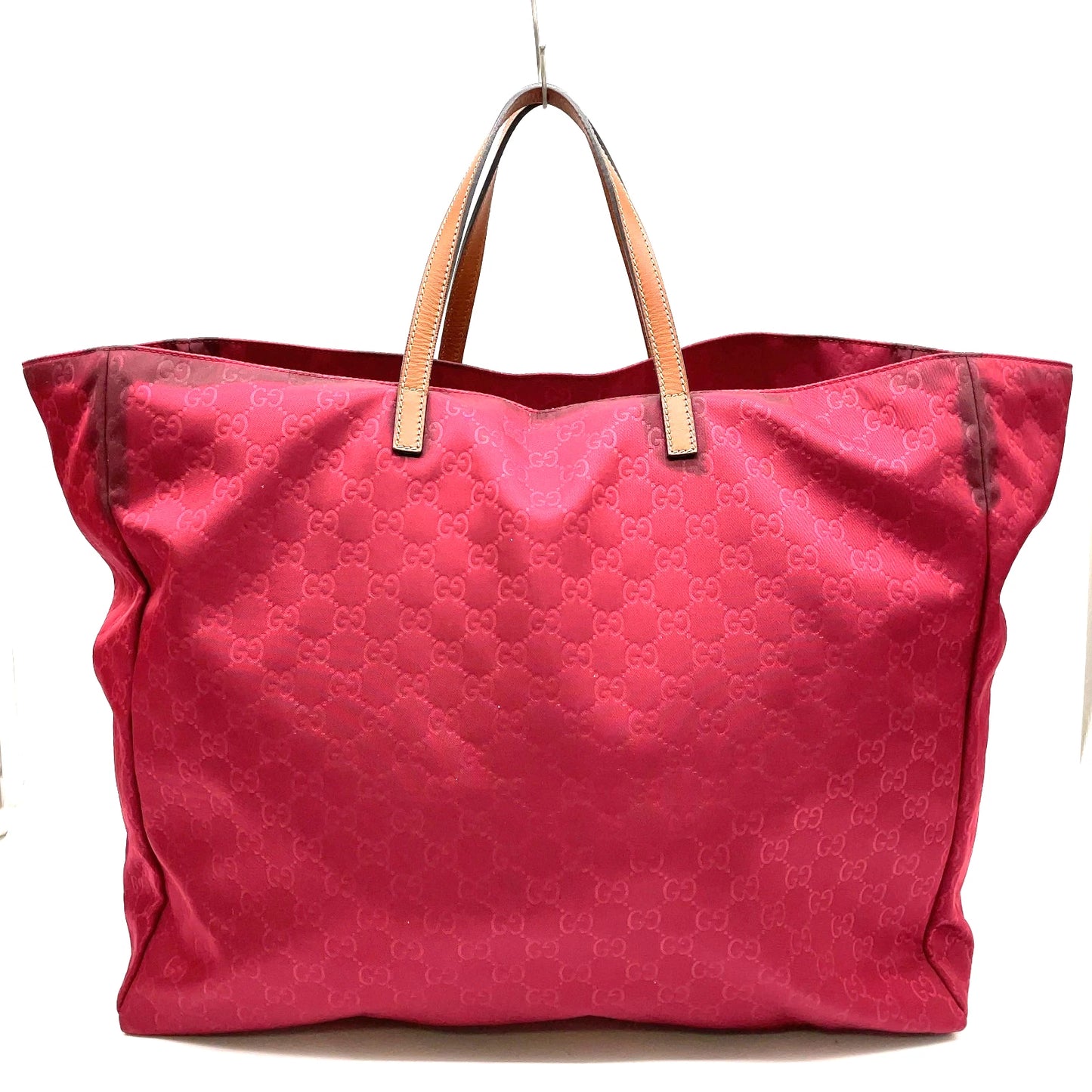 Original/Auth Gucci - Tote Bag Maxi - Klassisch - GG Canvas Rot mit Leder