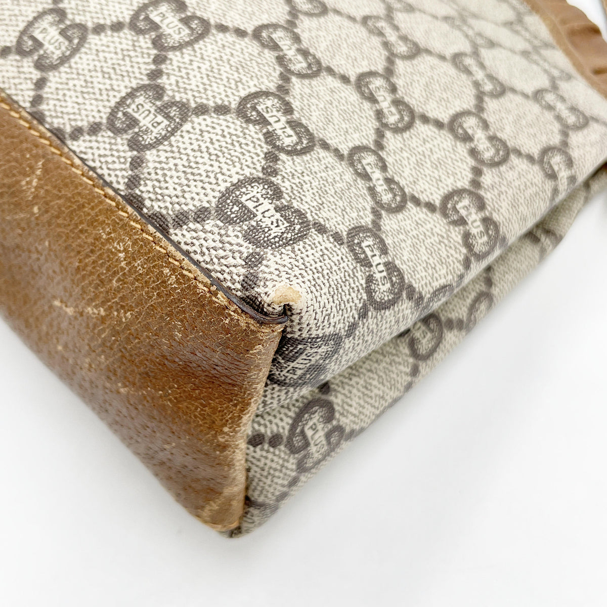 Original/Auth Gucci - Vintage Crossbody - GG Plus Canvas mit Leder