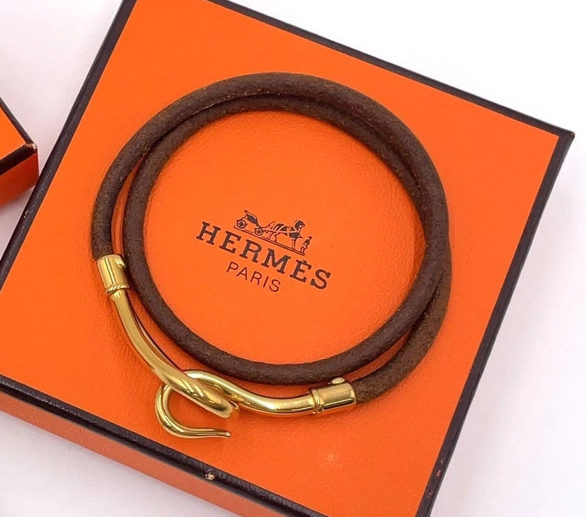 Original/Auth Hermes - Armband Doppel Jumbo H mit Box - 38 cm