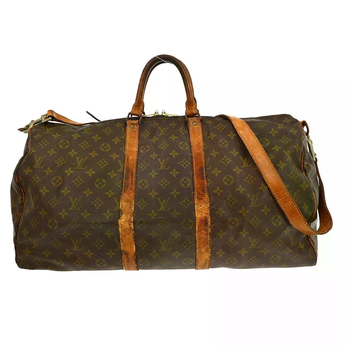 Original/Auth Louis Vuitton - Keepall Bandouliere 55 - Klassisch - Monogramm