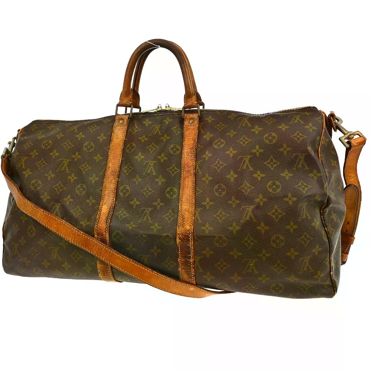 Original/Auth Louis Vuitton - Keepall Bandouliere 55 - Klassisch - Monogramm