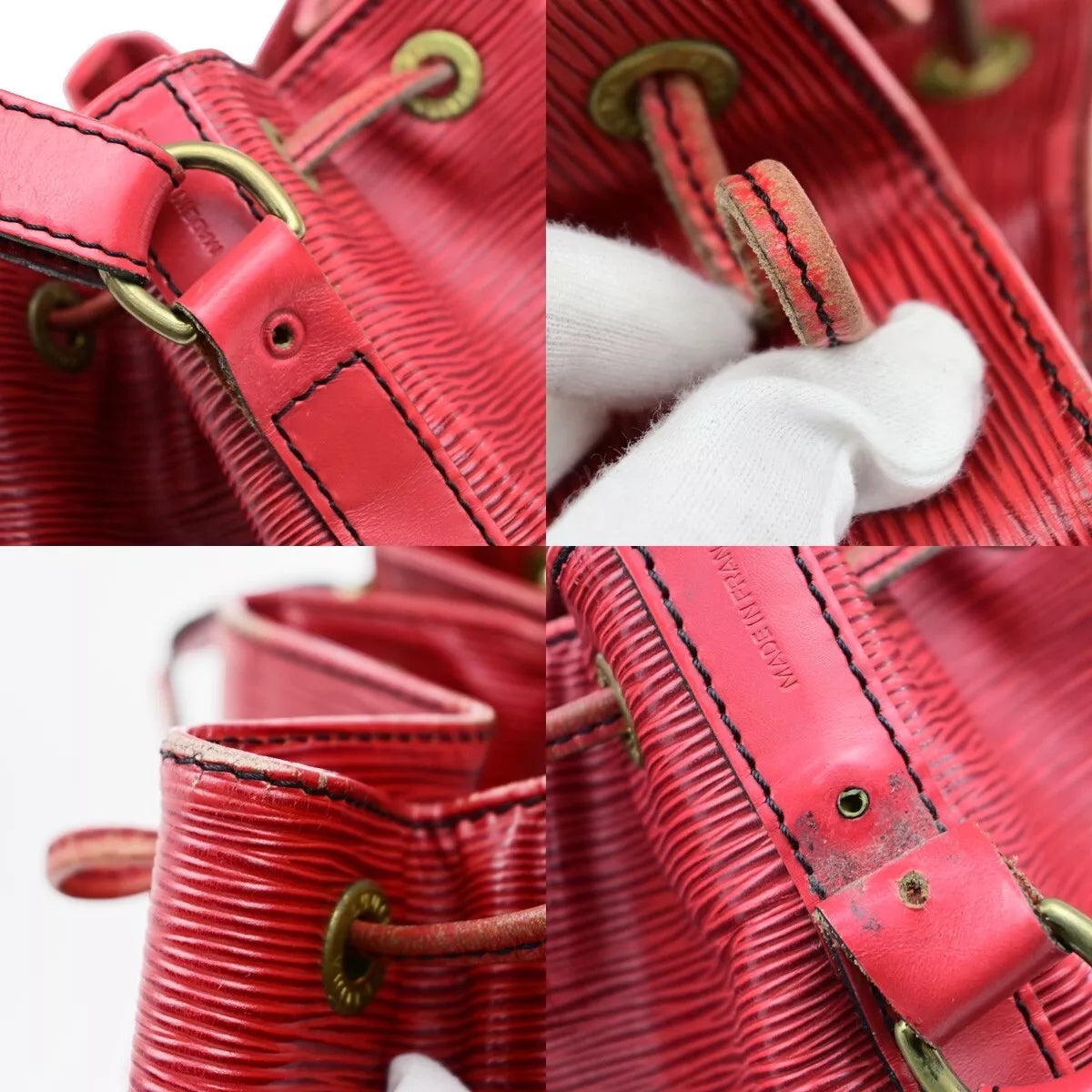 Original/Auth Louis Vuitton - Petit Noe Tasche Vintage - Klassisch - Epi Rot
