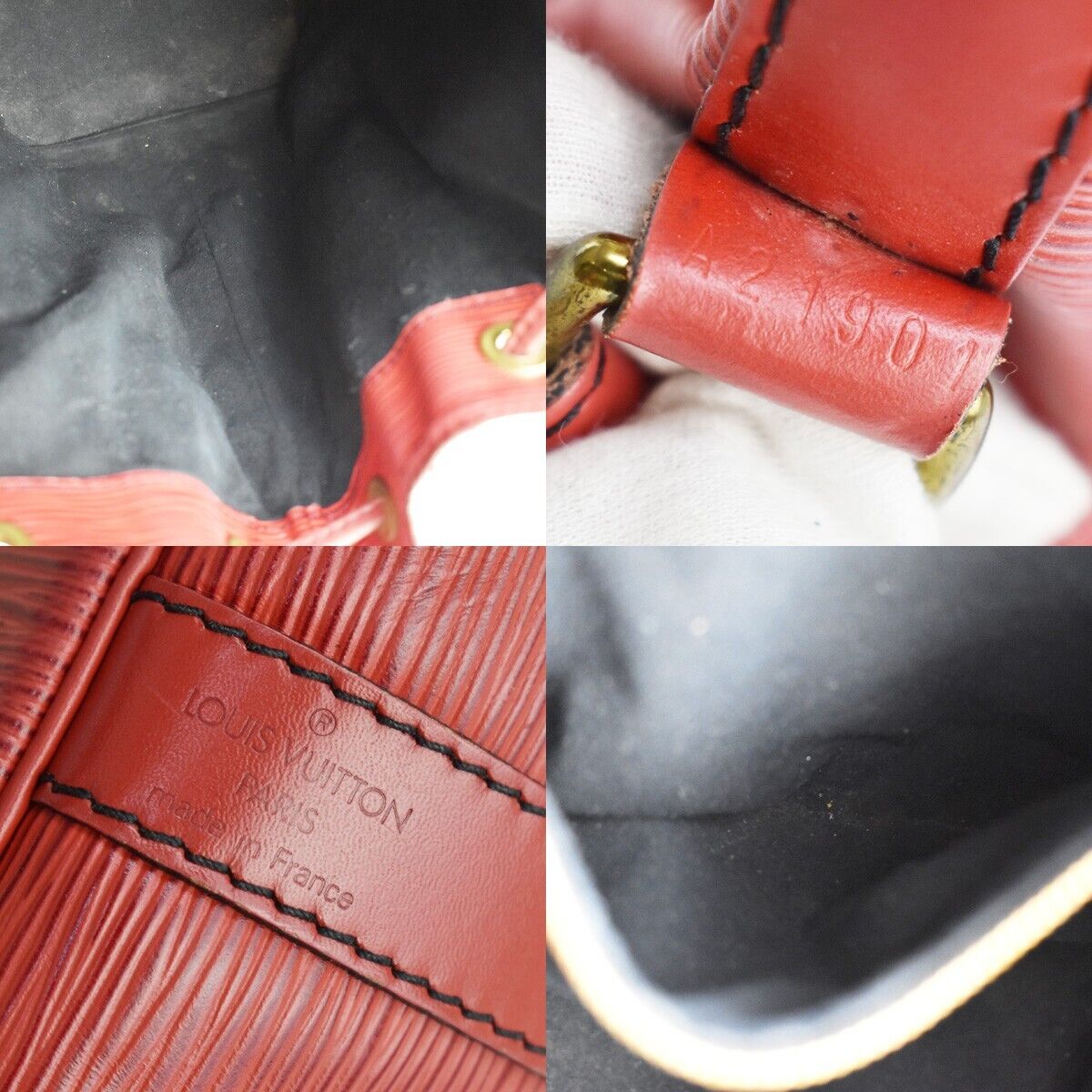 Original/Auth Louis Vuitton - Petit Noe Tasche Vintage - Klassisch - Epi Rot