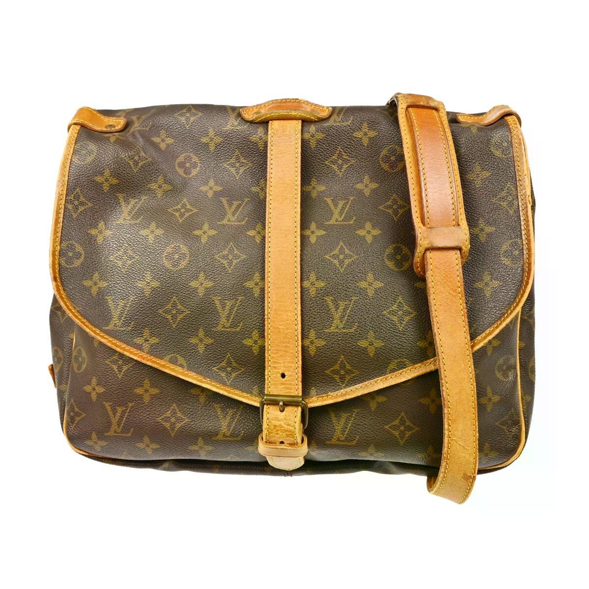 Original/Auth Louis Vuitton - Saumur 35 Schultertasche - Klassisch - Monogramm