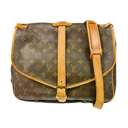Original/Auth Louis Vuitton - Saumur 35 Schultertasche - Klassisch - Monogramm
