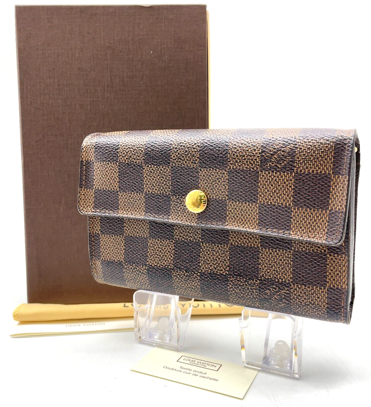 Original/Auth Louis Vuitton - Alexandra Wallet - Klassisch - Damier Ebene - full set