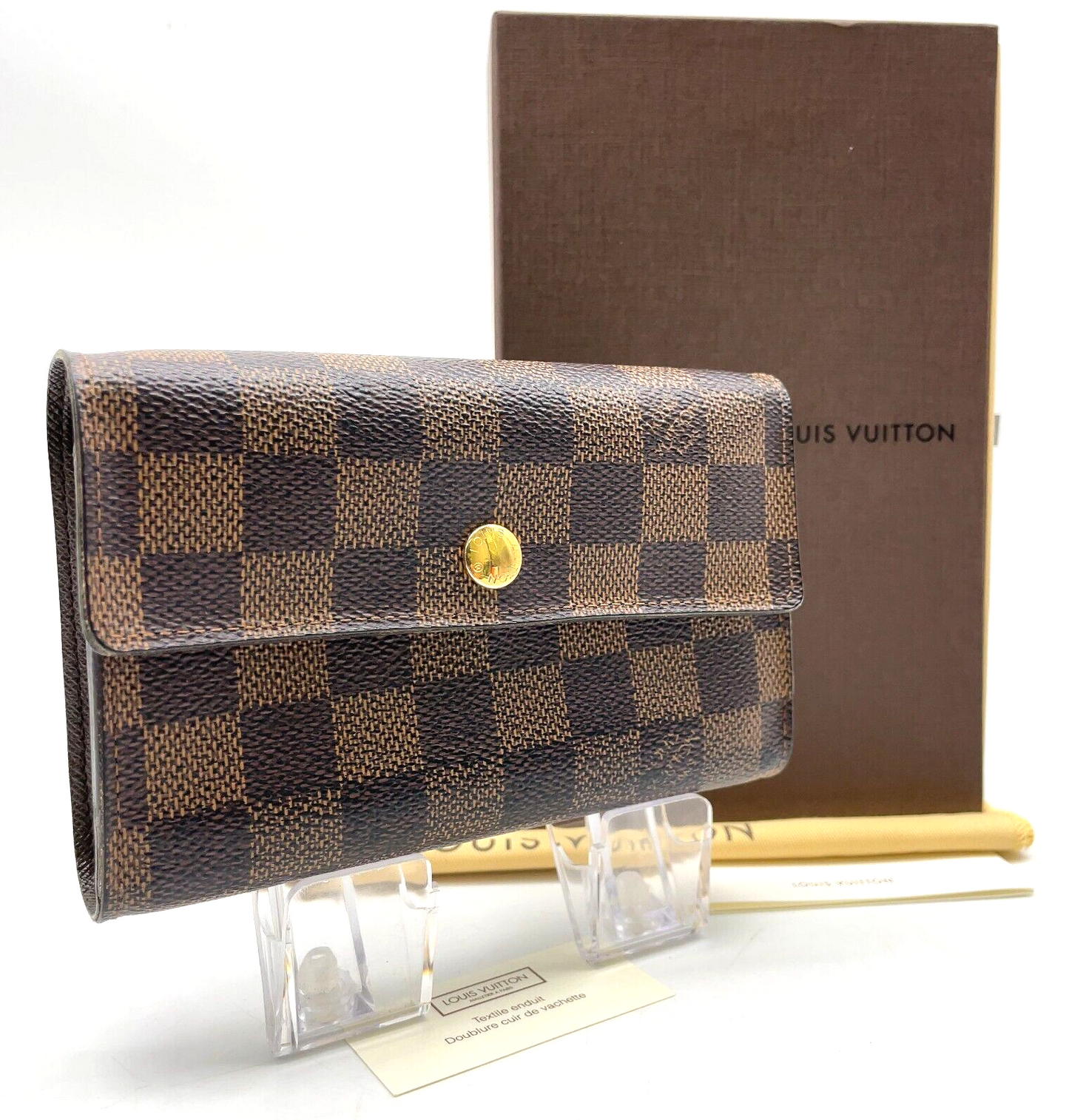 Original/Auth Louis Vuitton - Alexandra Wallet - Klassisch - Damier Ebene - full set