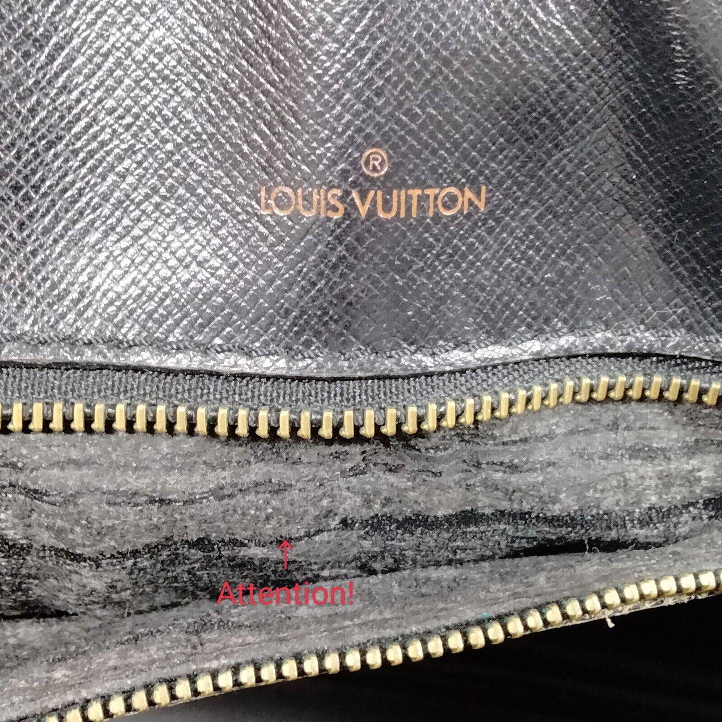 Original/Auth Louis Vuitton - Porte Documents Voyage Bag - Klassisch - Epi - Schwarz