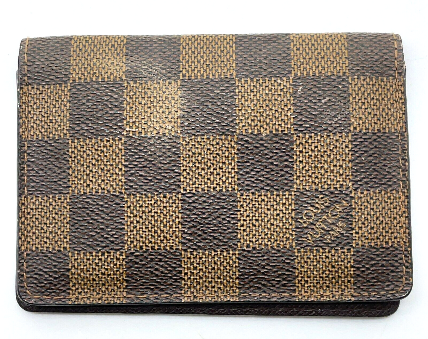 Original/Auth Louis Vuitton - 2 Karten Porte Wallet - Klassisch - Damier Ebene