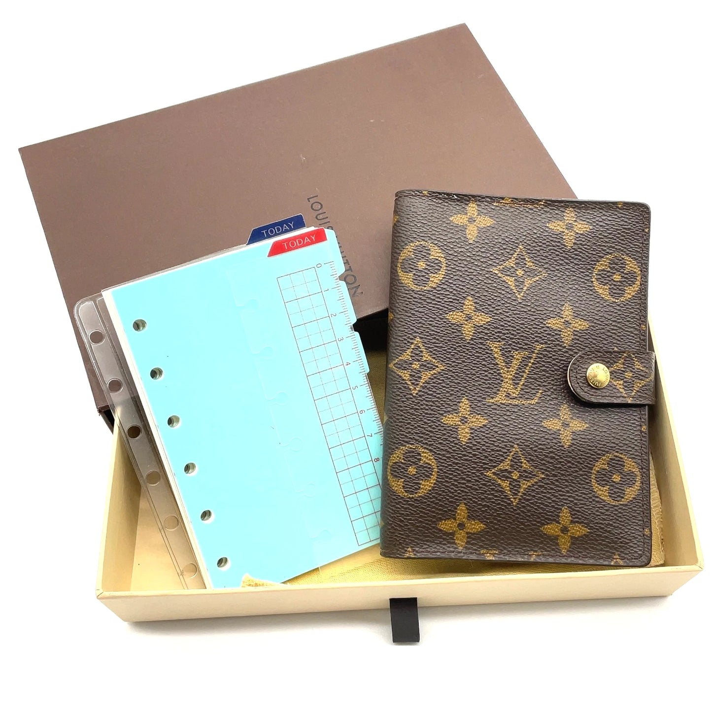Original/Auth Louis Vuitton - Agenda mit Box / Staubbeutel - Klassisch - Monogramm