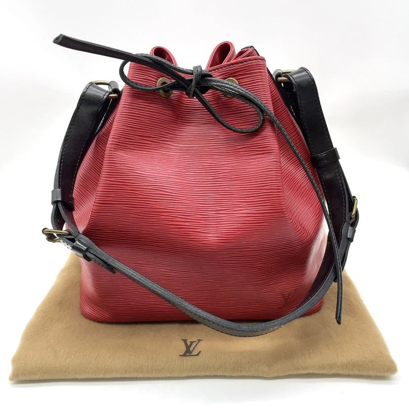 Original/Auth Louis Vuitton - Petit Noe Tasche - Klassisch - Epi Rot/Schwarz