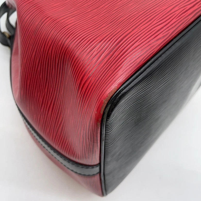 Original/Auth Louis Vuitton - Petit Noe Tasche - Klassisch - Epi Rot/Schwarz