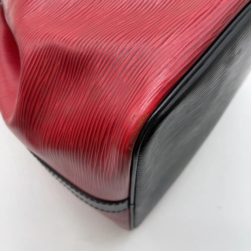 Original/Auth Louis Vuitton - Petit Noe Tasche - Klassisch - Epi Rot/Schwarz