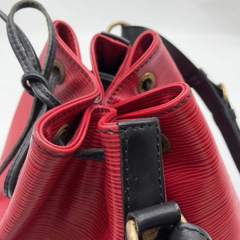 Original/Auth Louis Vuitton - Petit Noe Tasche - Klassisch - Epi Rot/Schwarz