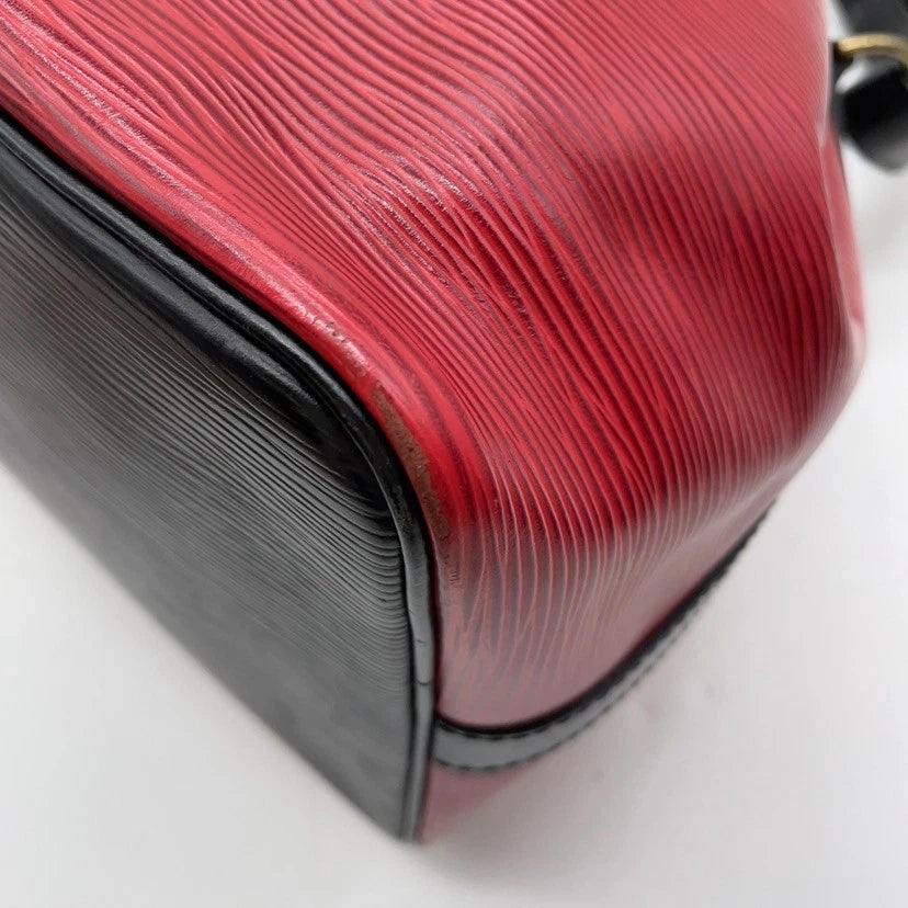 Original/Auth Louis Vuitton - Petit Noe Tasche - Klassisch - Epi Rot/Schwarz
