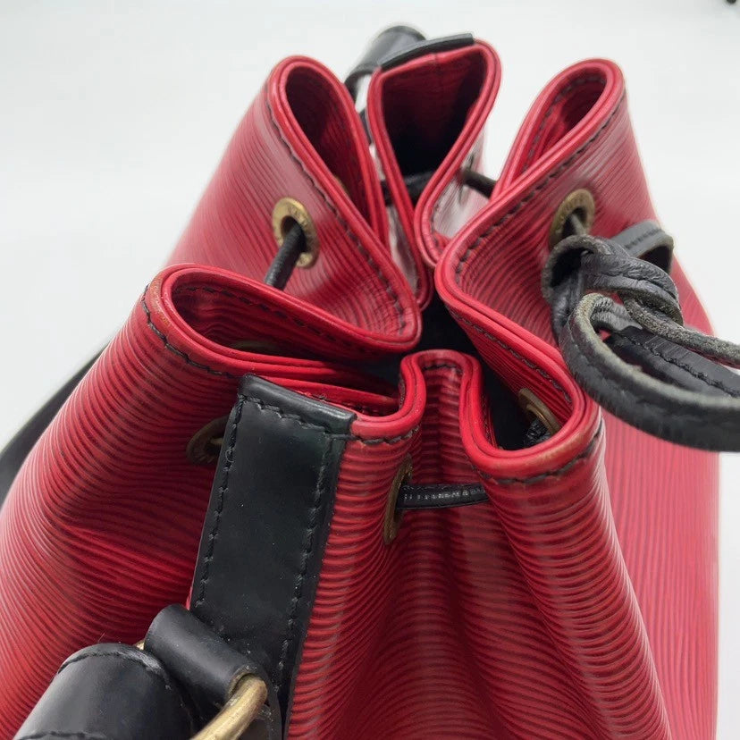 Original/Auth Louis Vuitton - Petit Noe Tasche - Klassisch - Epi Rot/Schwarz