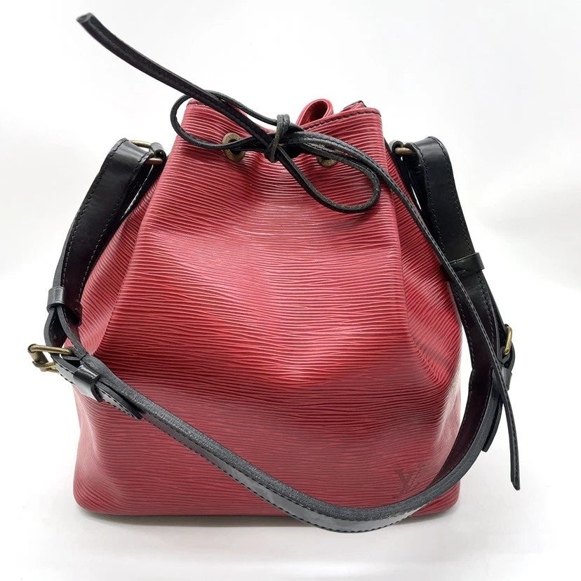 Original/Auth Louis Vuitton - Petit Noe Tasche - Klassisch - Epi Rot/Schwarz