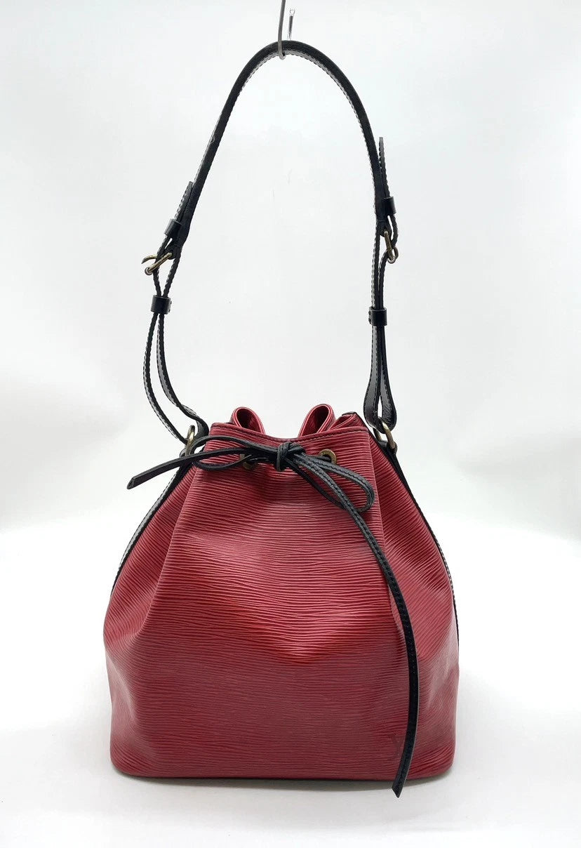 Original/Auth Louis Vuitton - Petit Noe Tasche - Klassisch - Epi Rot/Schwarz
