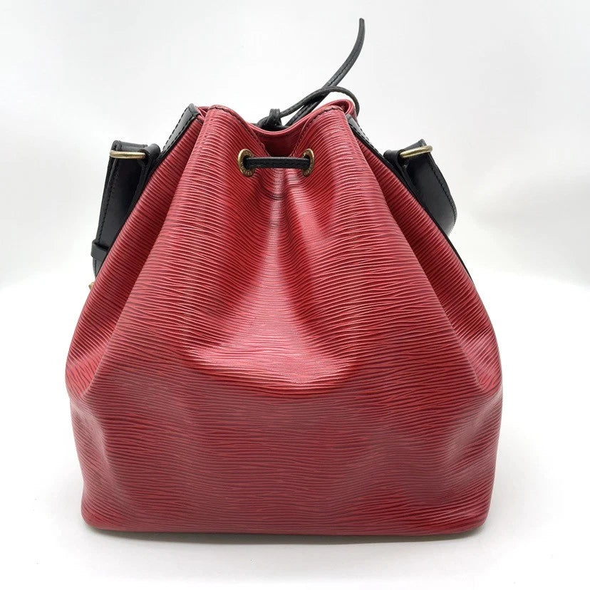 Original/Auth Louis Vuitton - Petit Noe Tasche - Klassisch - Epi Rot/Schwarz