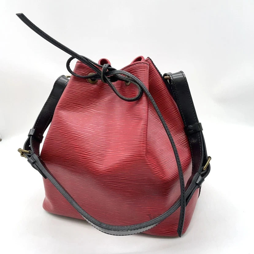 Original/Auth Louis Vuitton - Petit Noe Tasche - Klassisch - Epi Rot/Schwarz
