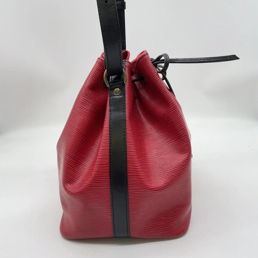 Original/Auth Louis Vuitton - Petit Noe Tasche - Klassisch - Epi Rot/Schwarz
