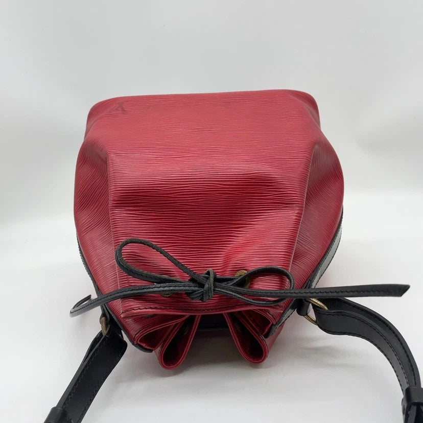 Original/Auth Louis Vuitton - Petit Noe Tasche - Klassisch - Epi Rot/Schwarz