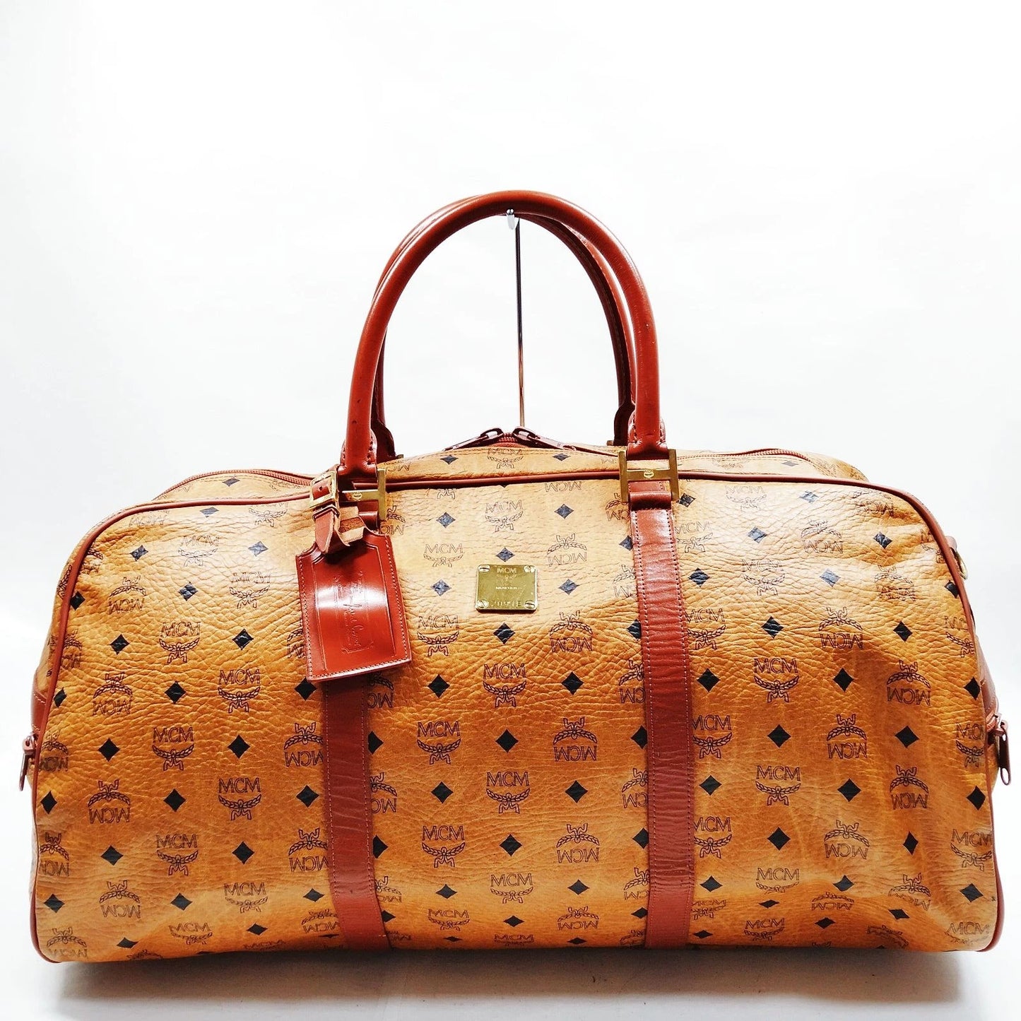 Original/Auth MCM - Vintage Boston Bag 55 - Monogramm Canvas mit Leder