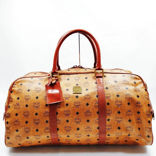 Original/Auth MCM - Vintage Boston Bag 55 - Monogramm Canvas mit Leder