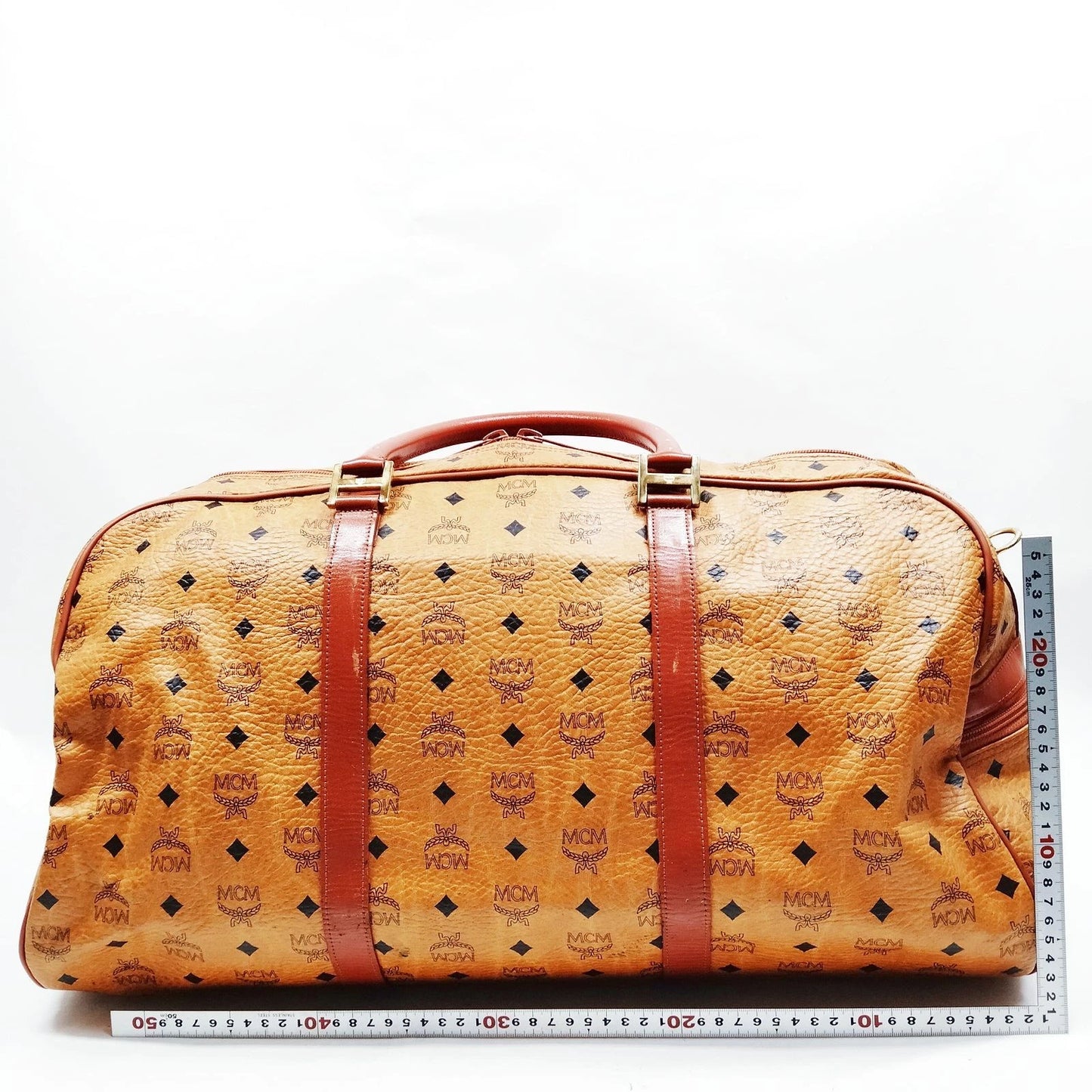 Original/Auth MCM - Vintage Boston Bag 55 - Monogramm Canvas mit Leder
