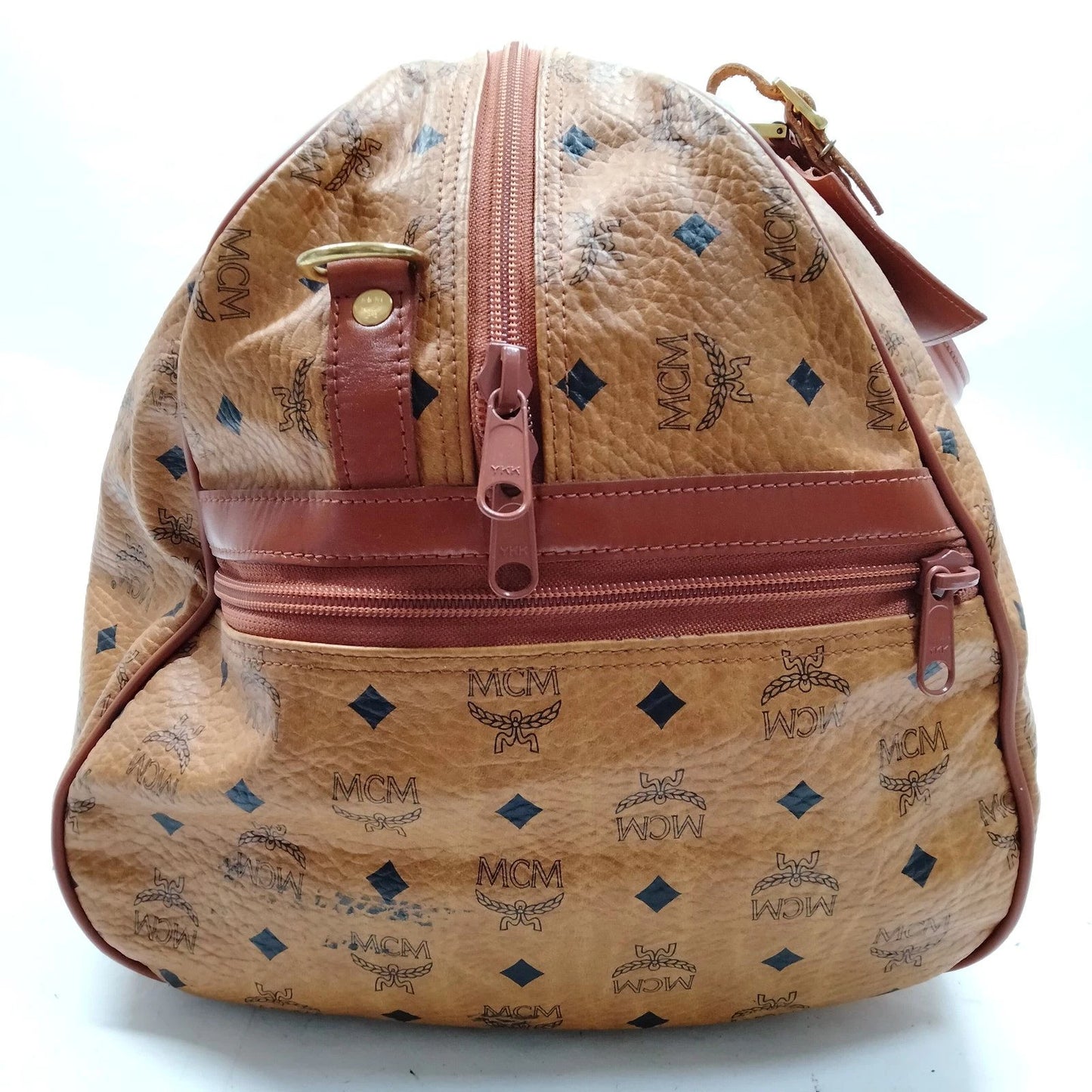 Original/Auth MCM - Vintage Boston Bag 55 - Monogramm Canvas mit Leder