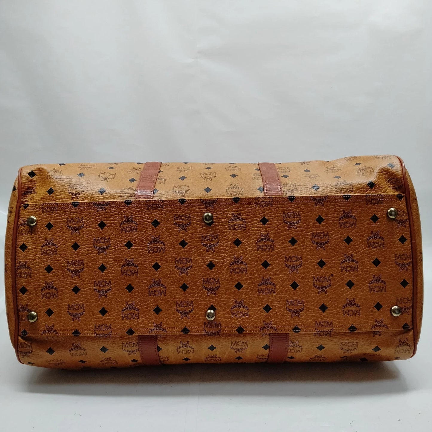 Original/Auth MCM - Vintage Boston Bag 55 - Monogramm Canvas mit Leder