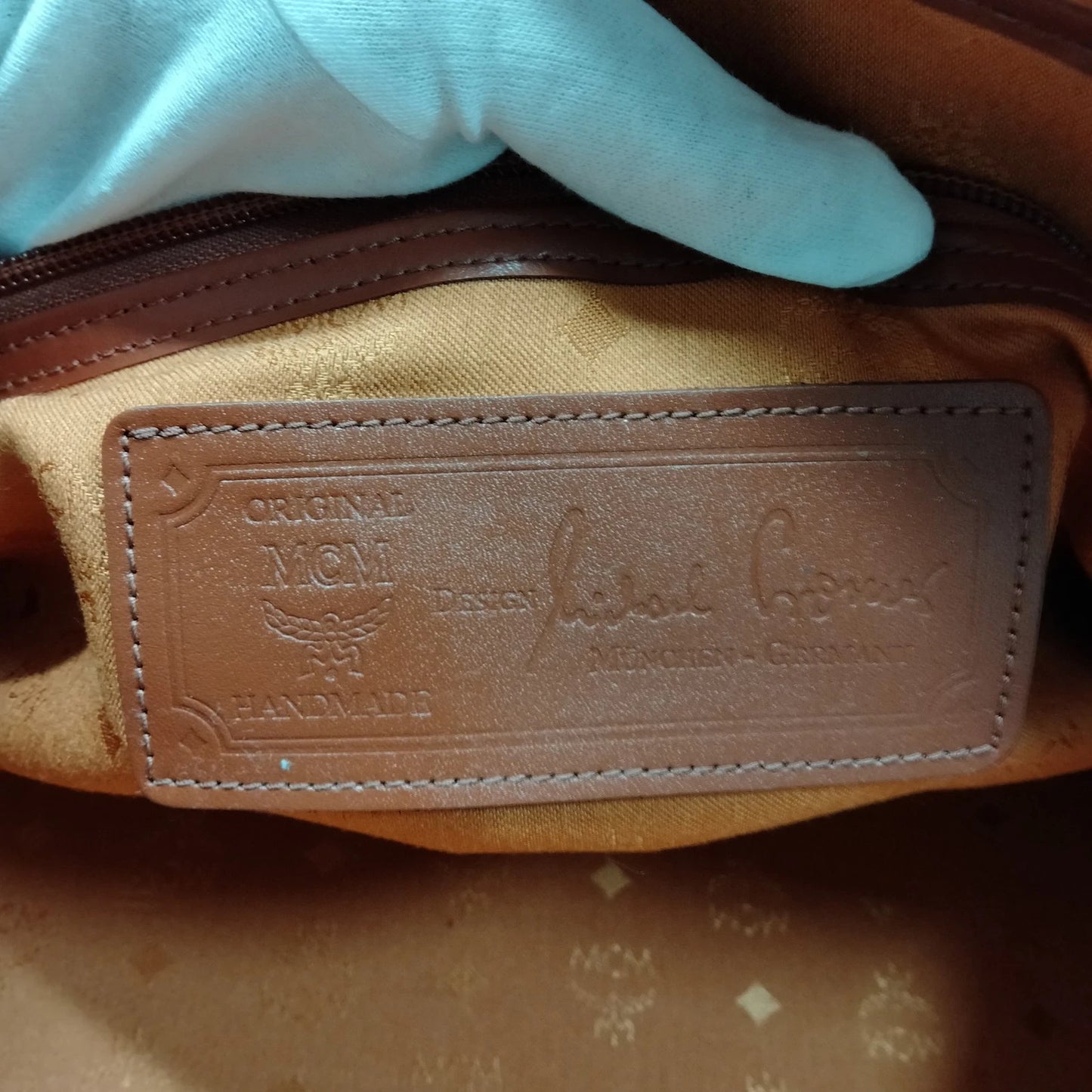 Original/Auth MCM - Vintage Boston Bag 55 - Monogramm Canvas mit Leder
