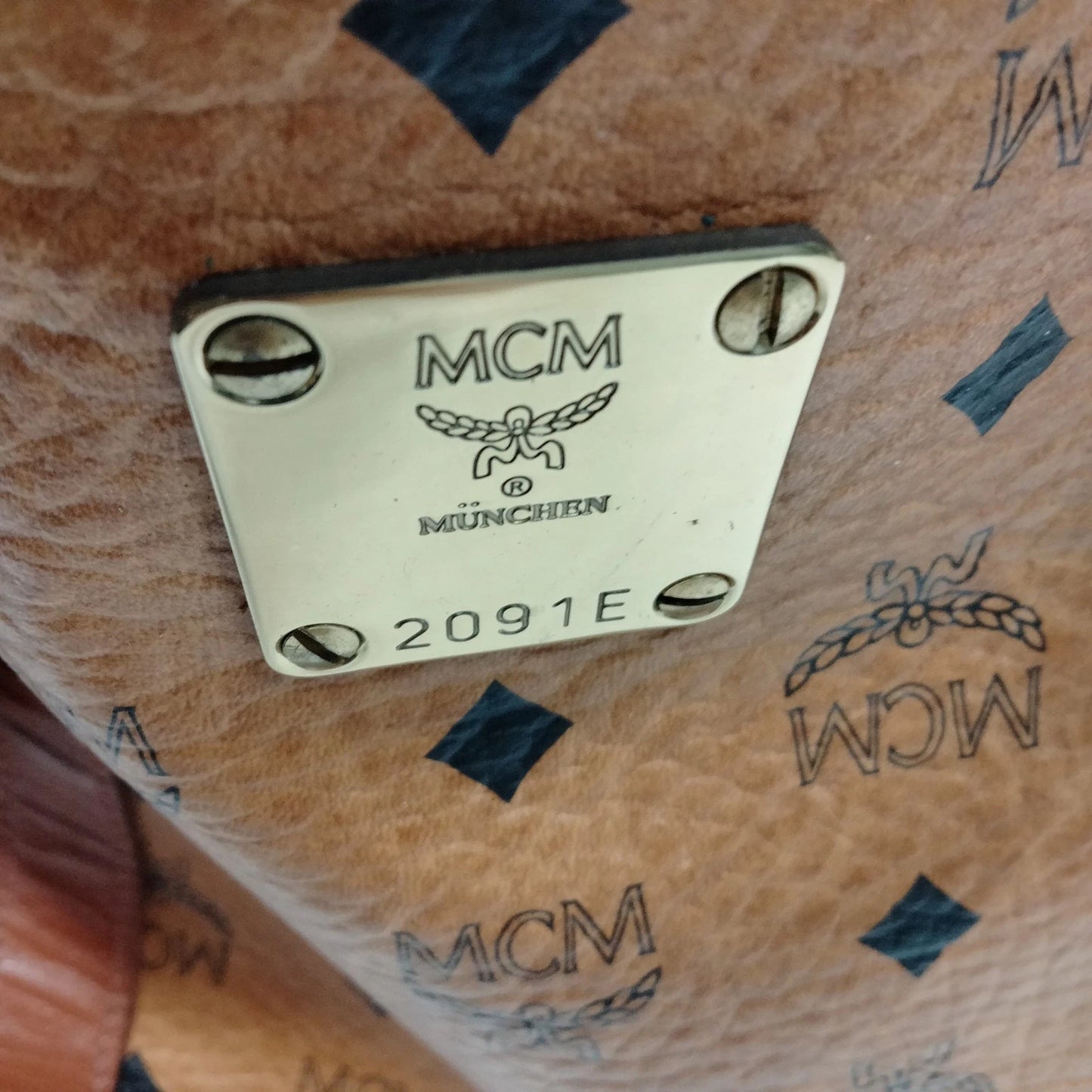 Original/Auth MCM - Vintage Boston Bag 55 - Monogramm Canvas mit Leder