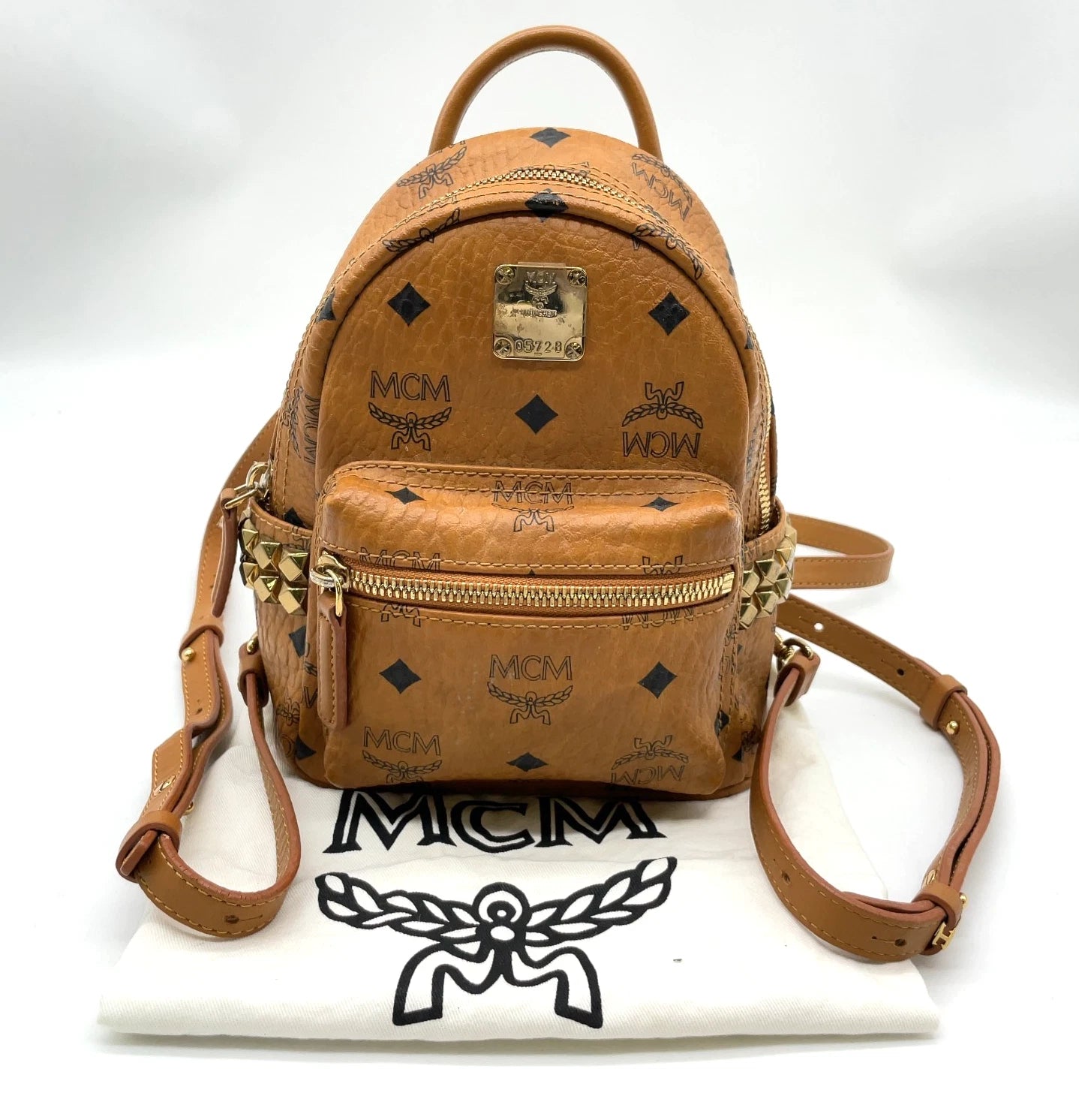 Original/Auth MCM - Vintage Visetos Rucksack - Monogramm Canvas